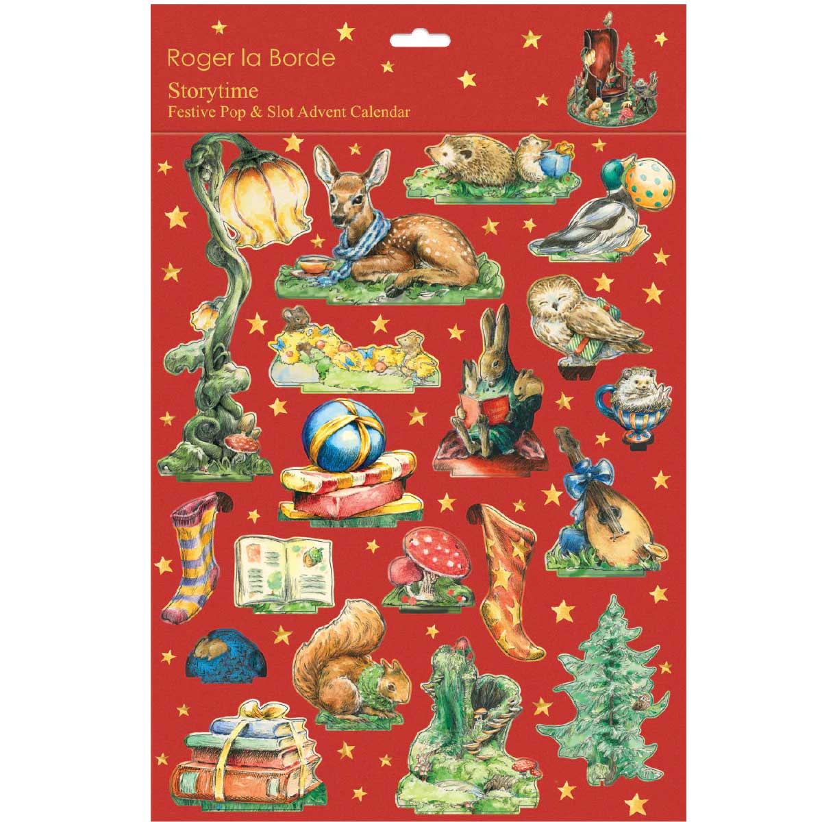 Roger la Borde Adventskalender Storytime Large Pop & Slot Advent Calendar,  Weihnachten, ca. 26 x 40 cm