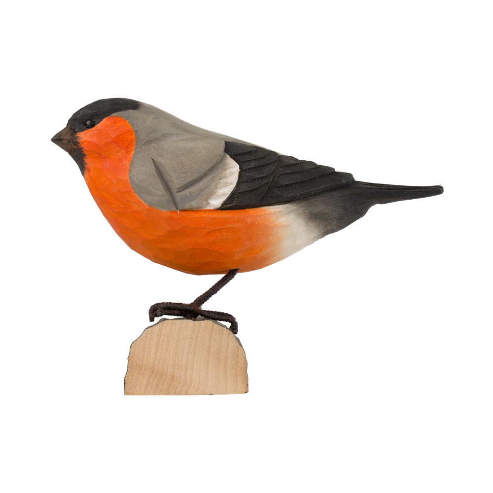 Vogel Dompfaff Lindenholz handgeschnitzt DecoBird