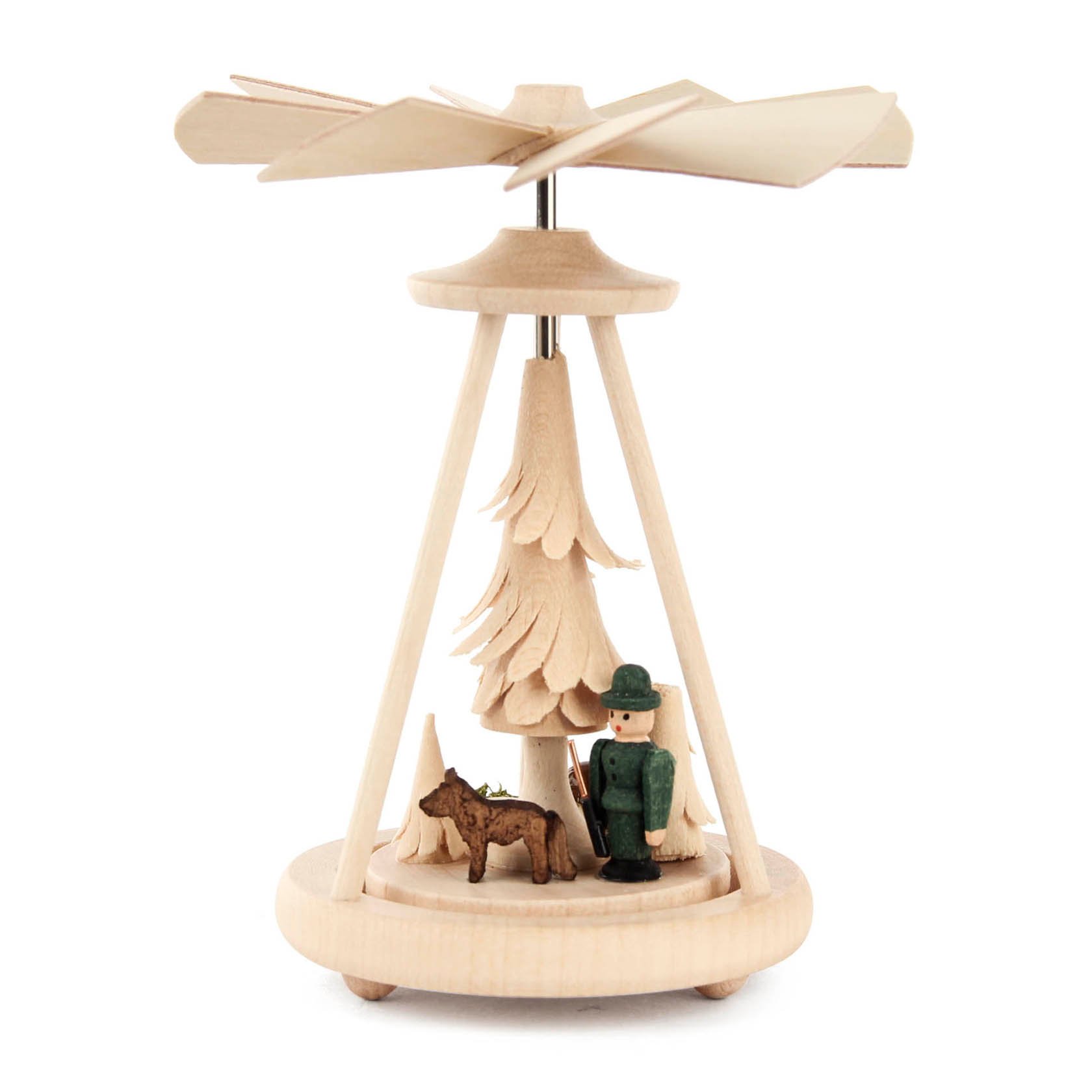 Erzgebirge Wärmespiel mit Jäger, Höhe ca. 10 cm