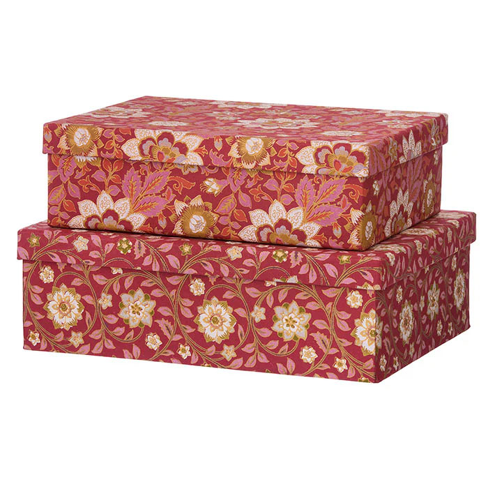 Bungalow Treasure Box w/divider Roja Ruby, groß, H11xL35xB26,5 cm, Aufbewahrungsboxen für Weihnachtsschmuck.