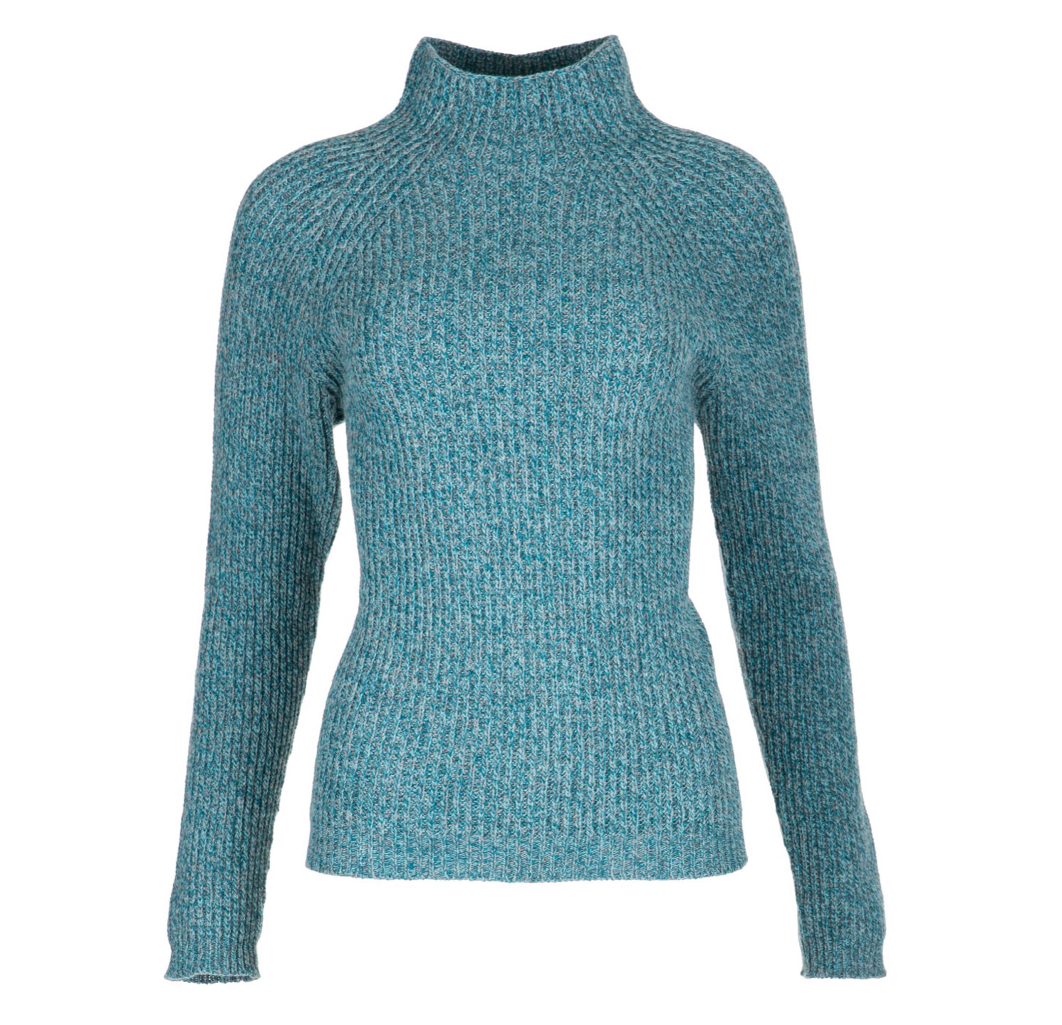 DUNQUE Perlf. Kelchpulli Knit & Wear , Farbe wasser-multi, 100 % Wolle, Made in Germany