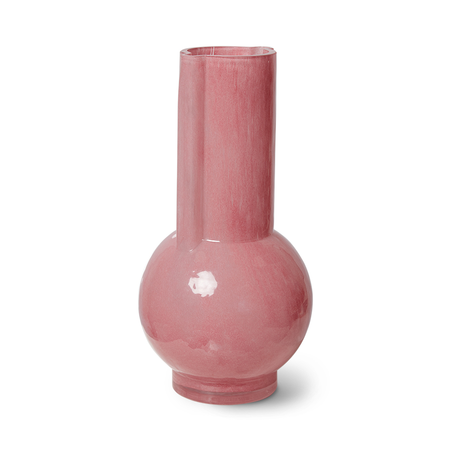 HKliving Glas Vase flamingo pink, ca. 25 cm