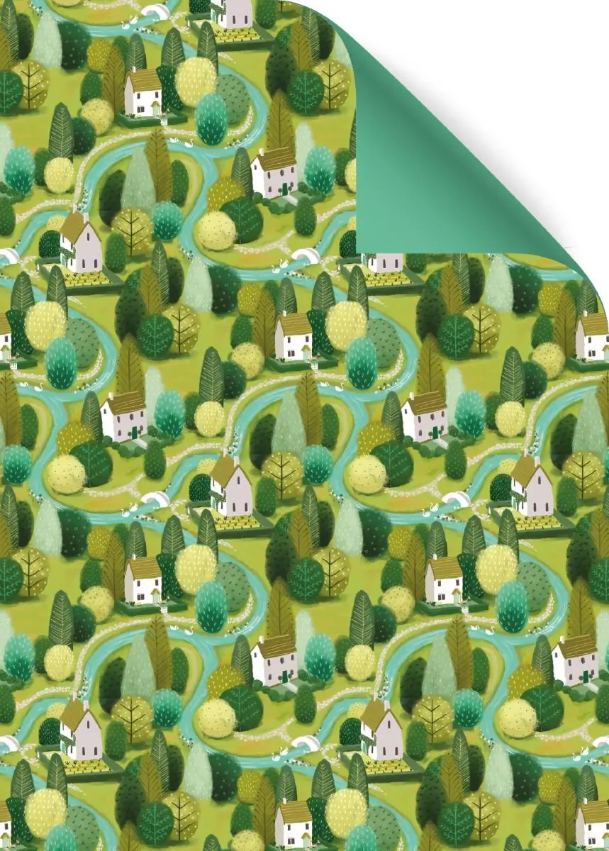 Geschenkpapier Emerald Isle, ca. 50 x 70 cm