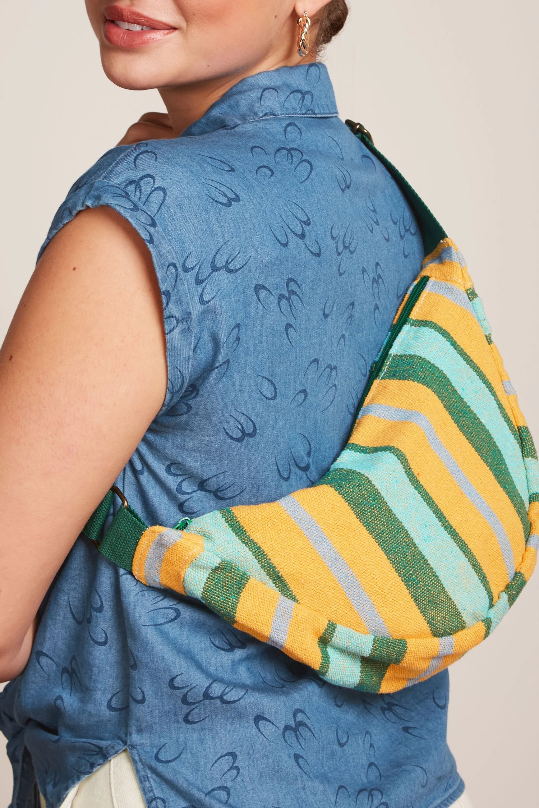 % King Louie Crossbody-Tasche Fanny Le Stripe, Farbe Yellow Cream - Le Stripe