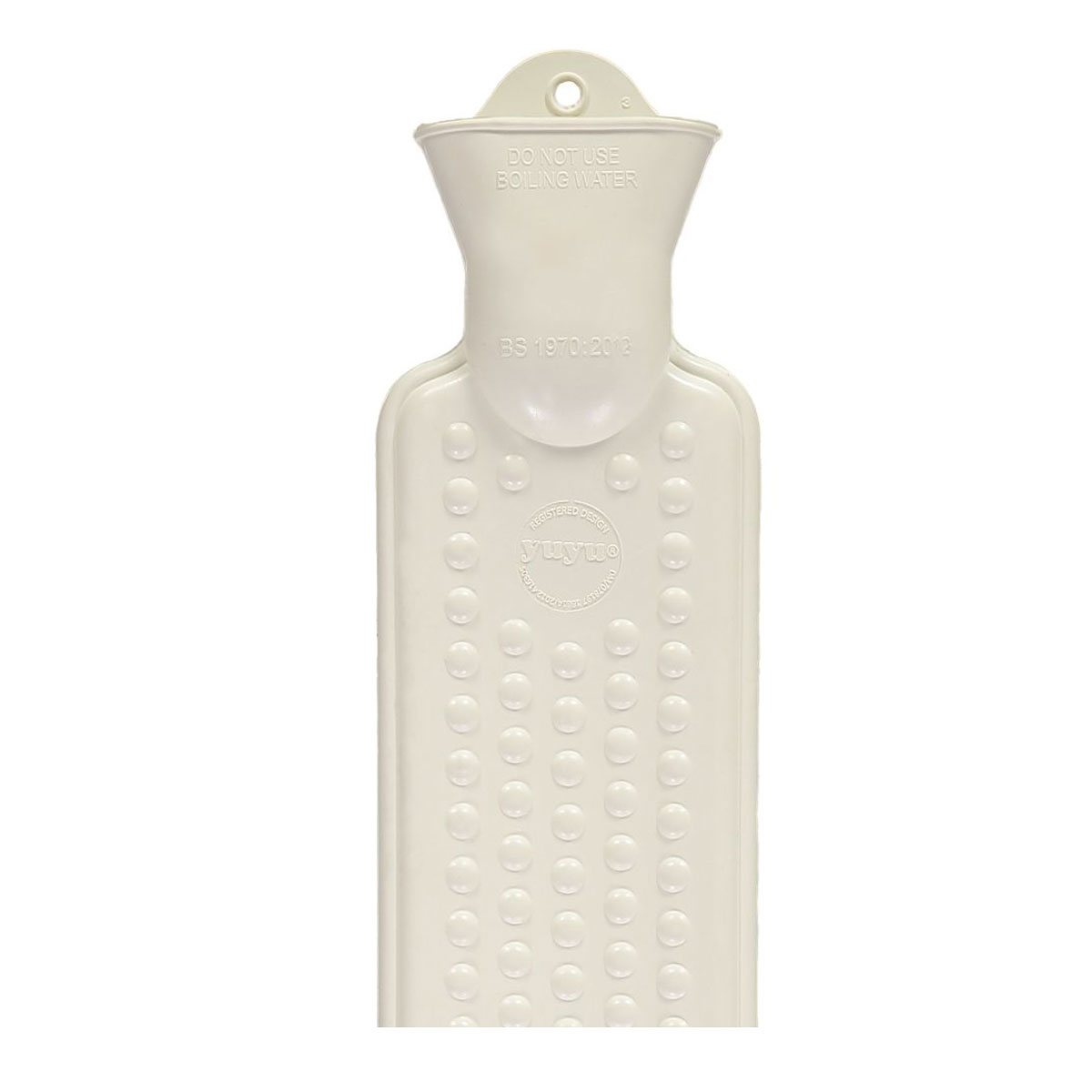 YUYU Bottle Lange Wärmflasche aus Bio-Baumwolle, Waffle, SESAM, zum umbinden  