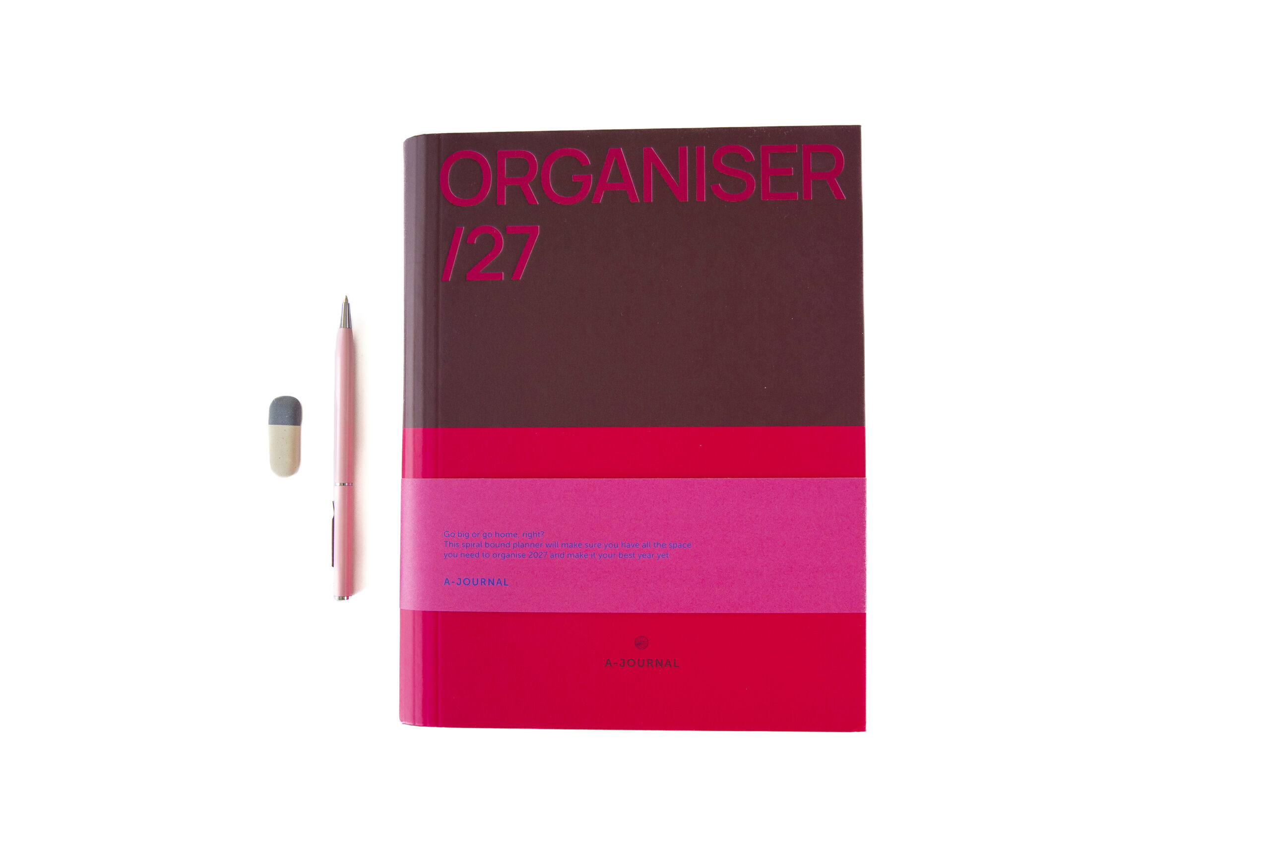 A-Journal A-Journal Diary Spiral - Organiser 2027 - Bordeaux Pink, Kalender 2027