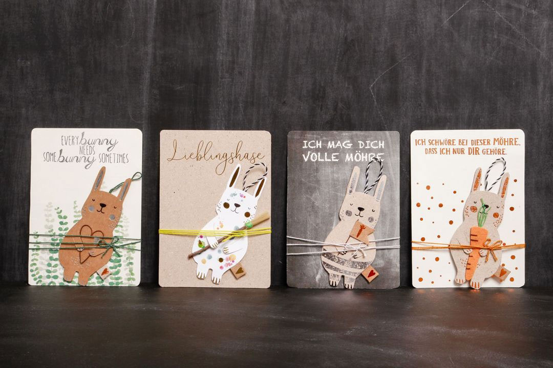 Grußkarte Ostern "Lieblingshasen - Möhre" von Good old friends