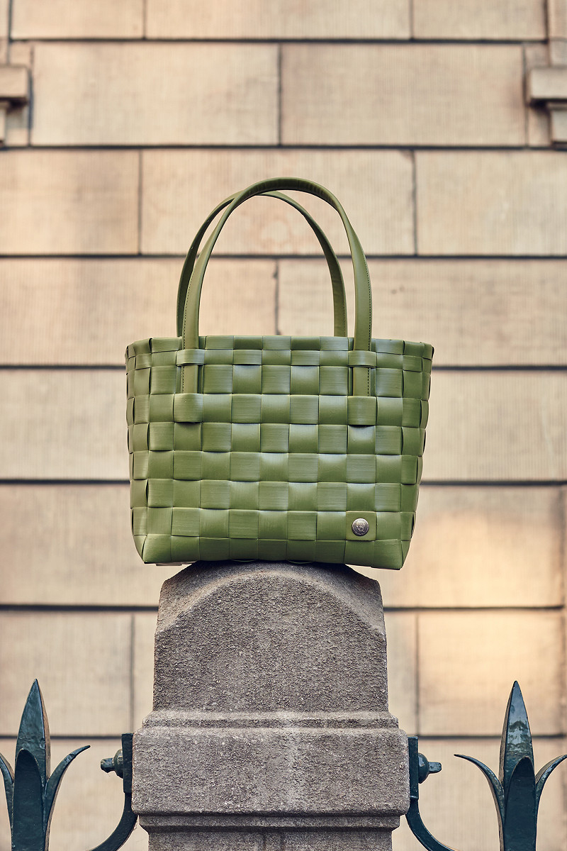 Handed By Color Match - Shopper,  PU Griffe , Farbe: laurel green