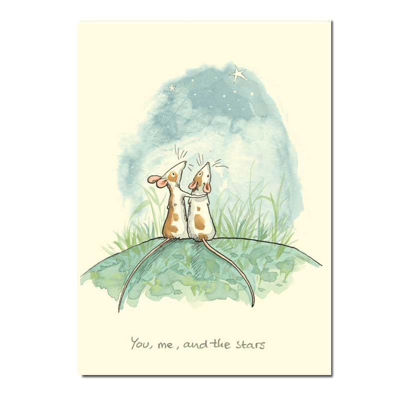 Two Bad Mice Doppelkarte "You, Me, and the Stars" von Two Bad Mice aus England , Mäuse von Anita Jeram 