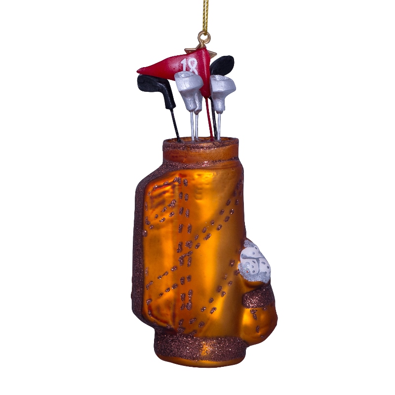 Weihnachtsanhänger Golf Bag , Glas , H ca. 15 cm
