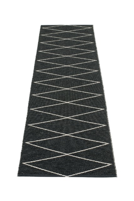 pappelina Teppich  MAX BLACK VANILLA  , ca. 70 x 240 cm