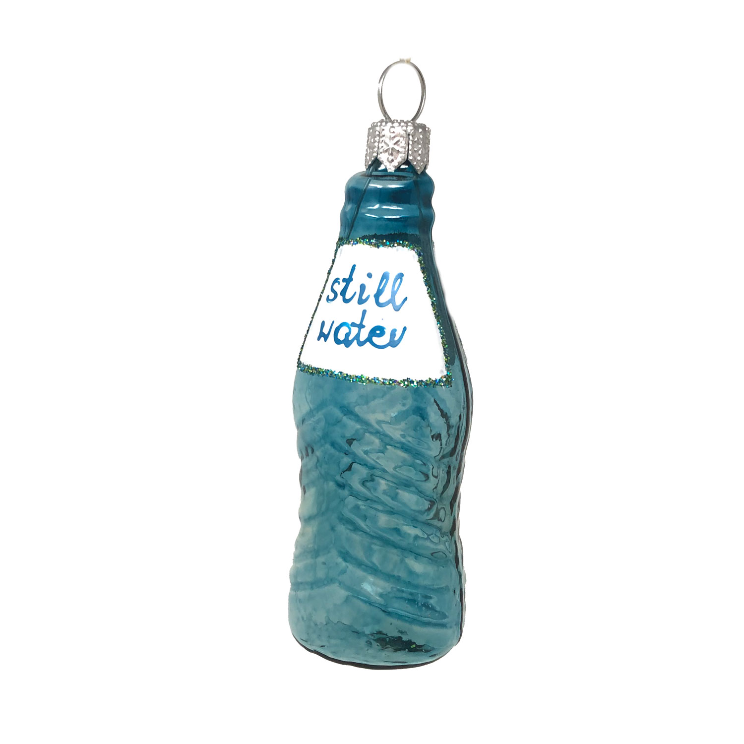 % Christbaumkugel Stilles Wasser, Sprudel, ca. 7,5 cm, Glas " Still Water"