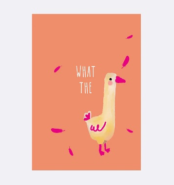 YAY Card Postkarte NEON What the duck