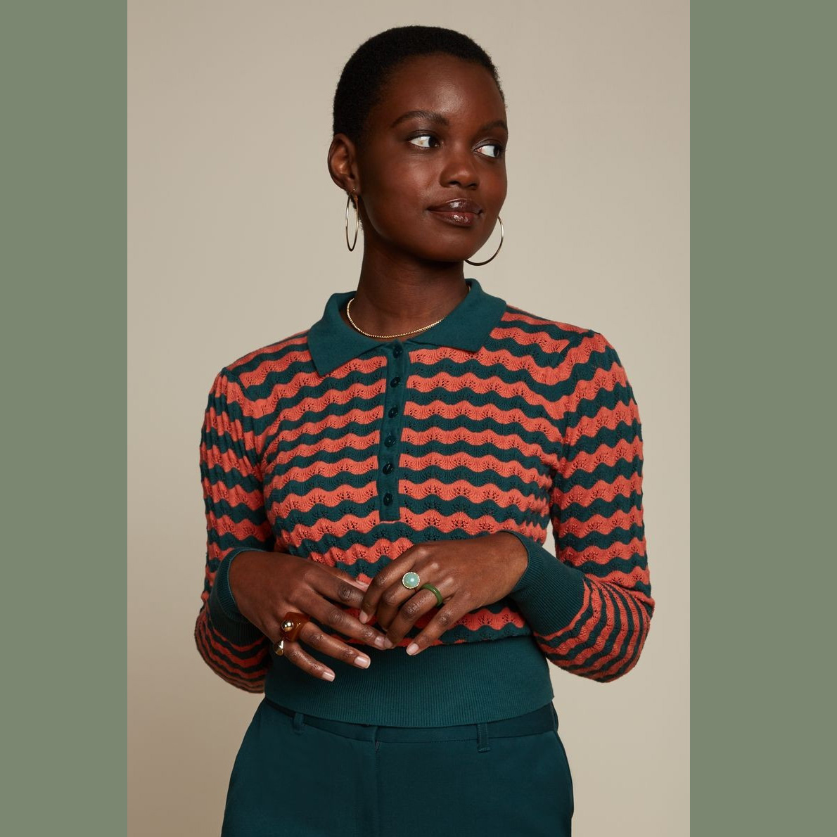 King Louie Polo Top Blizzy, Farbe: Pine Green 