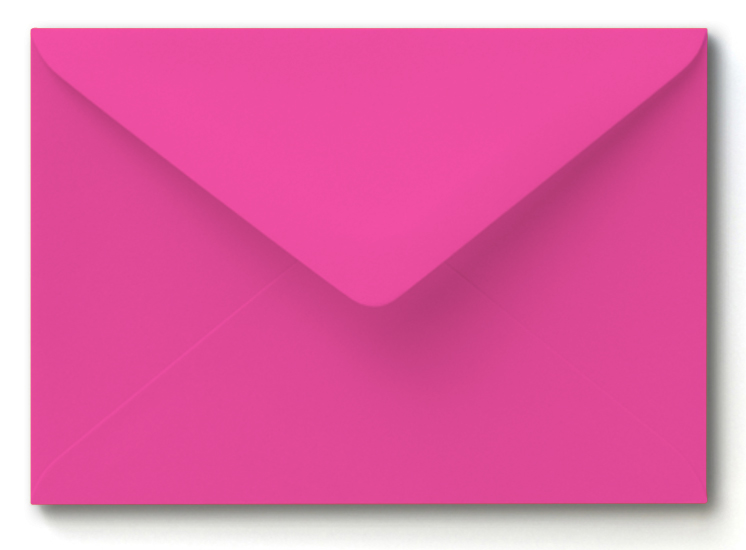 Briefumschlag Neon Pink, Form C6 für Postkarten, Umschlag pro Stück