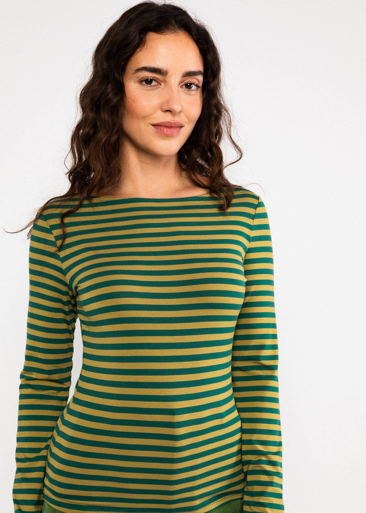 Blutsgeschwister Streifenshirt Sweet Sailorette - green rider stripes