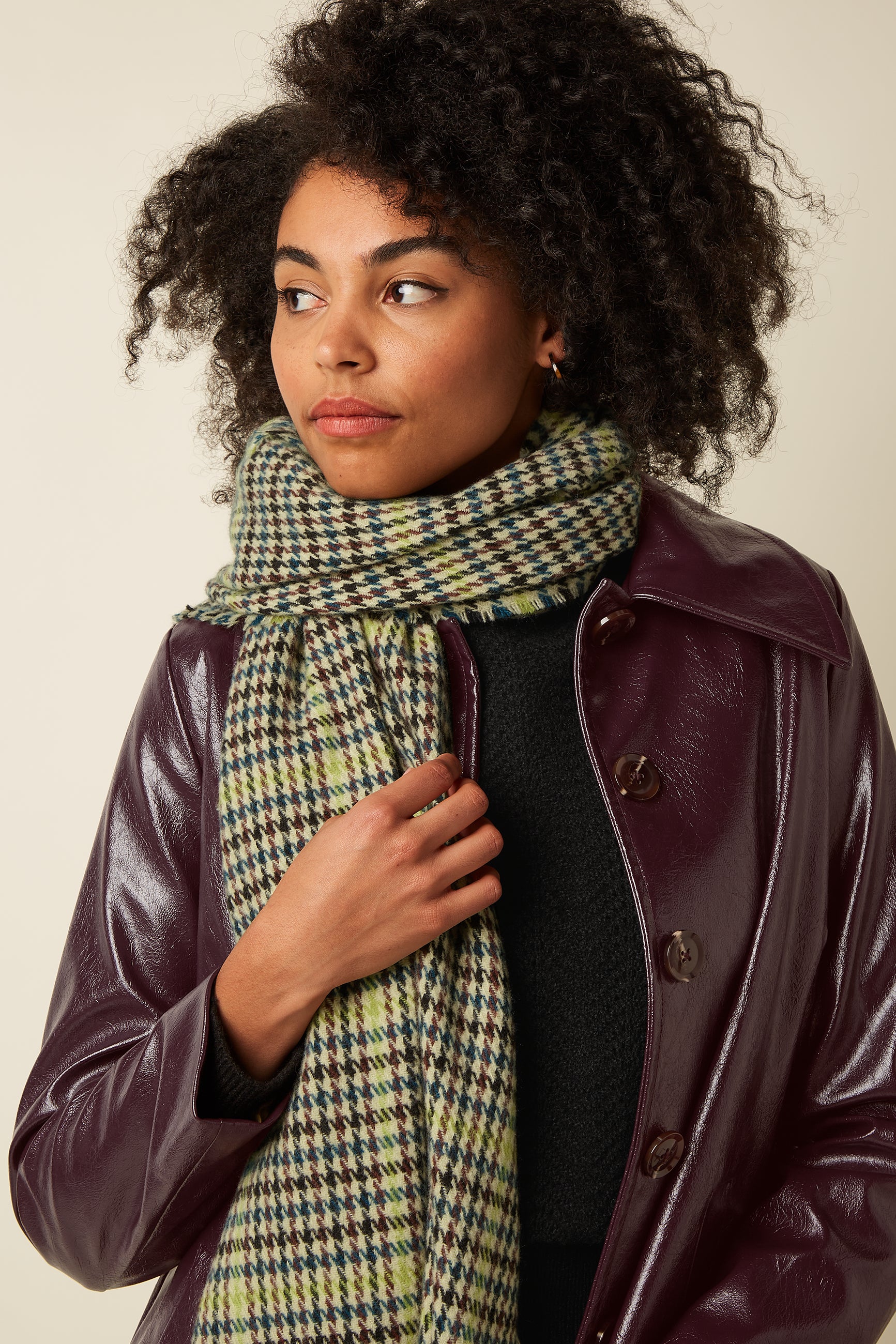 King Louie Schal Houndstooth Scarf, Farbe Spruced Green