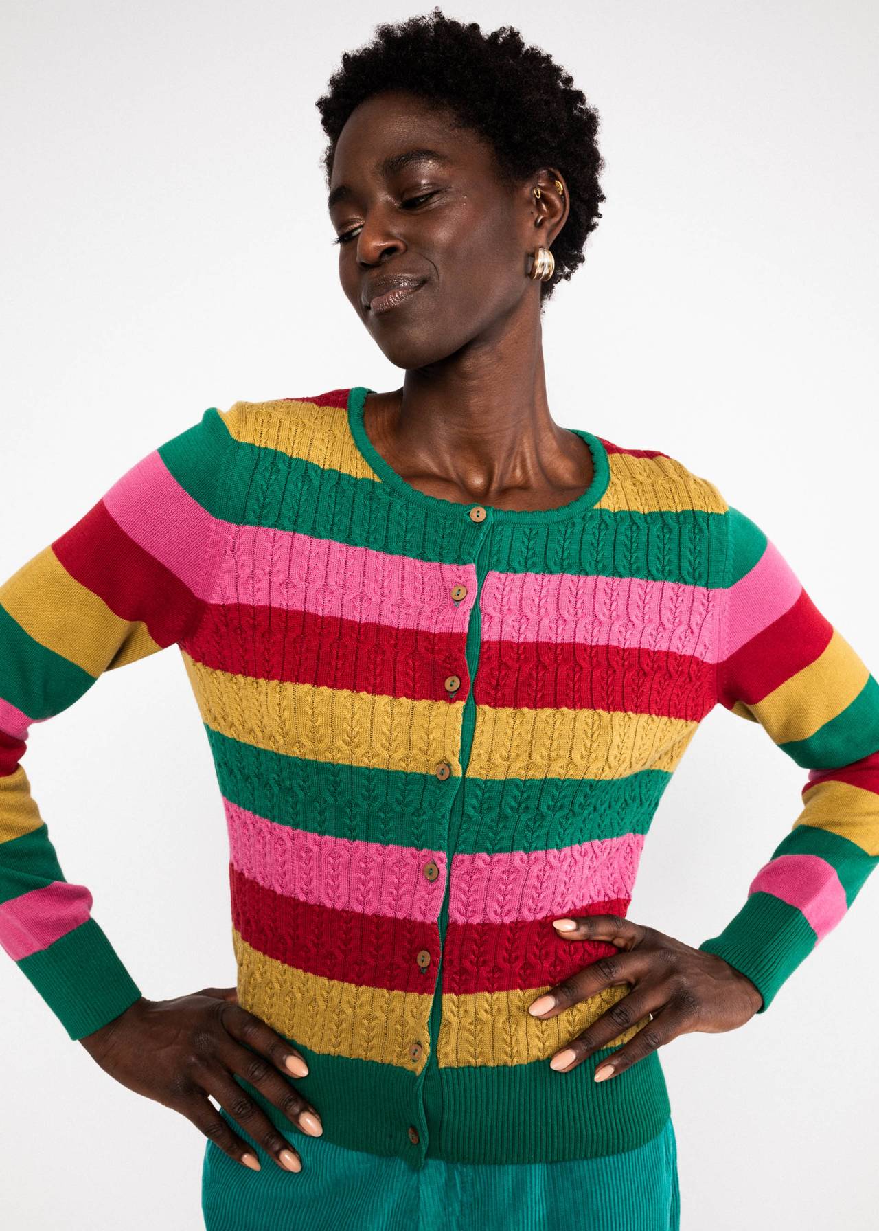 Blutsgeschwister Cardigan Save the Brave Candy - little party stripe knit
