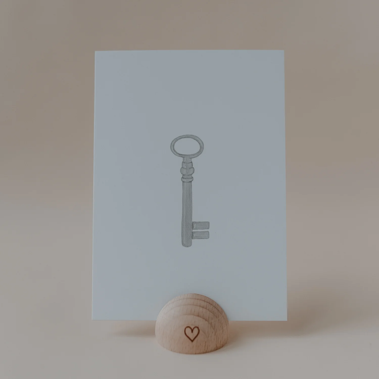 Eulenschnitt Postkarte  Schlüssel