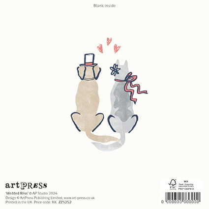Hochzeitskarte " Just Married",  von ART PRESS , Hunde