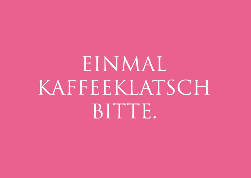 Wunderwort Postkarte "Einmal Kaffeeklatsch Bitte."