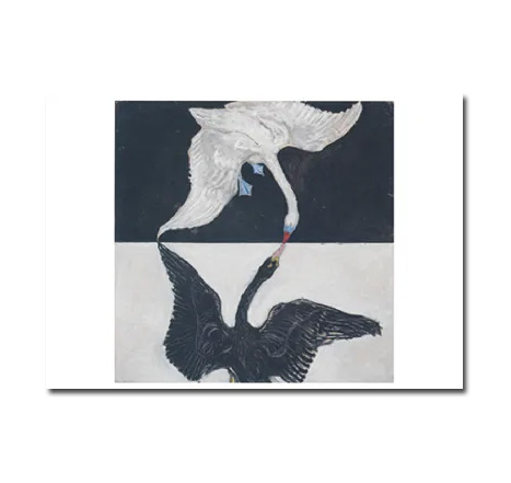 Postkarte Hilma Af Klint " Group IX/SUW, No.1. The Swan, No.1, 1914-5" Schwan, Kunst 