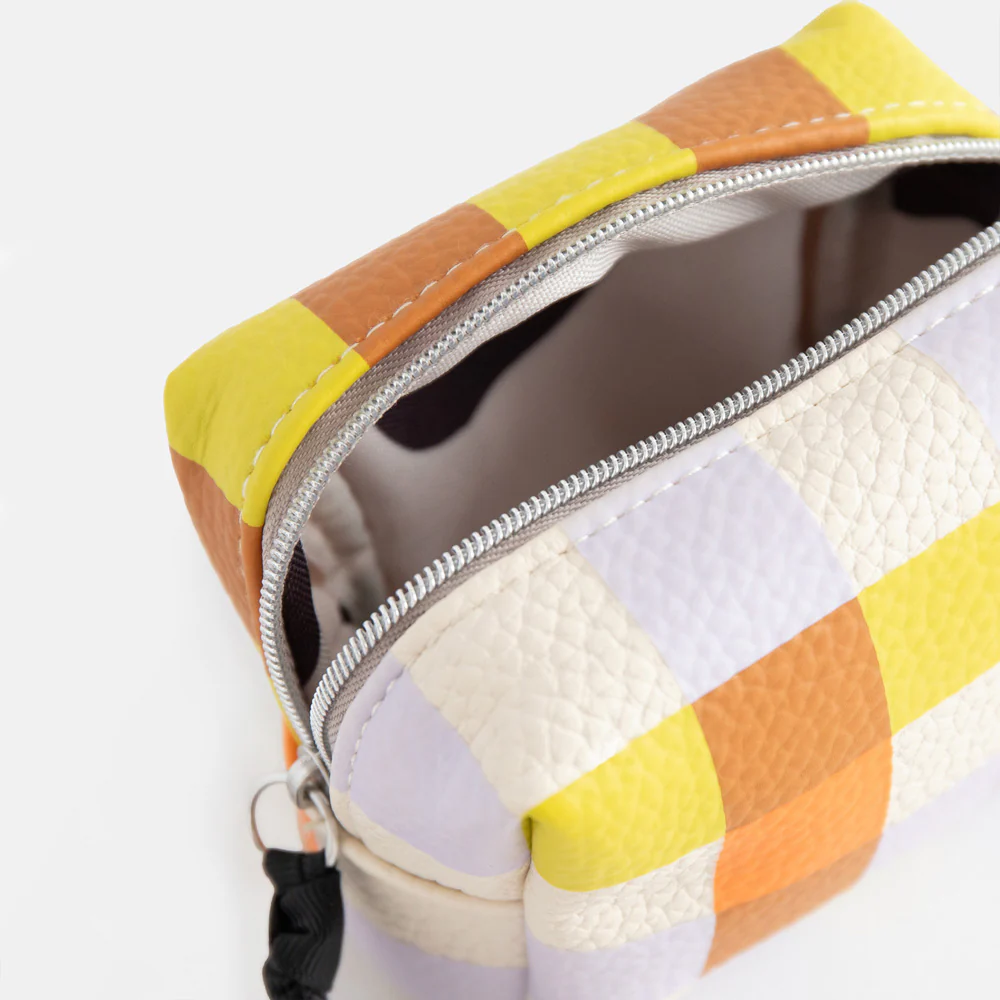 Caroline Gardner Multi Check Ultra Mini Cube Cosmetic Bag, Kosmetiktasche  