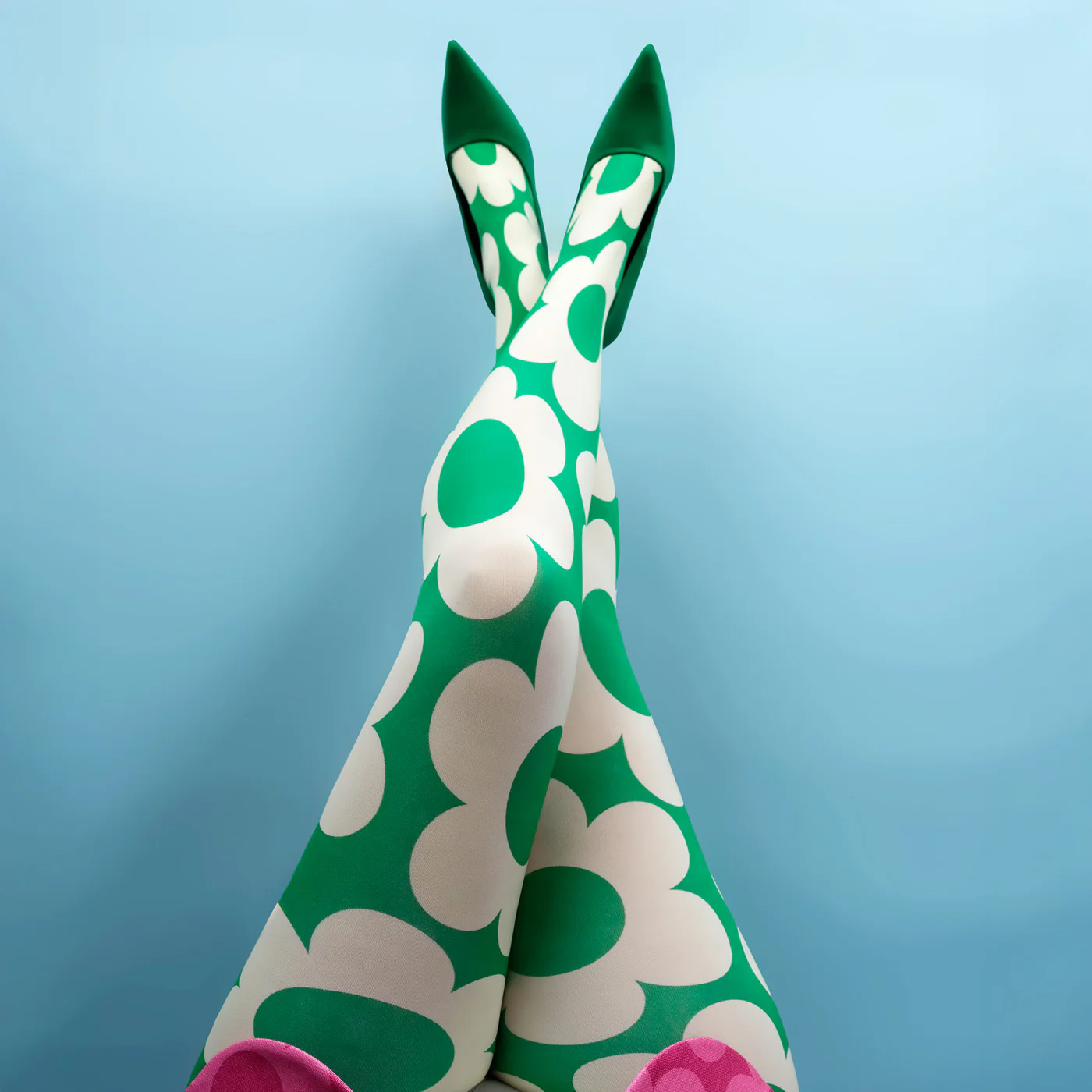 MARGOT Strumpfhosen Greenie Flowerettes,  MARGOT verrückte Mode aus Dänemark   