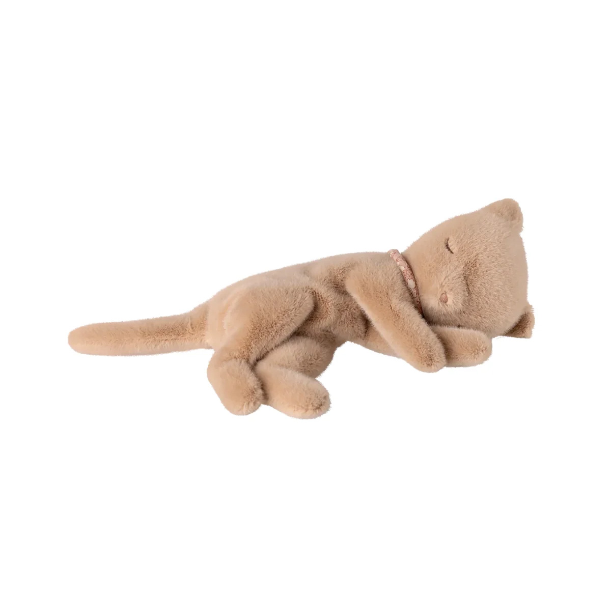 Maileg Schlafendes Kätzchen Plüsch, Klein – Peach, ca. 35 cm
