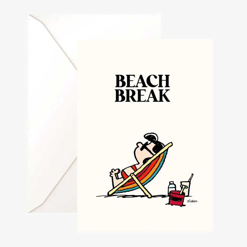 The Peanuts Doppelkarte Lucy "Beach Break" + Umschlag + Aufkleber von The Peanuts 