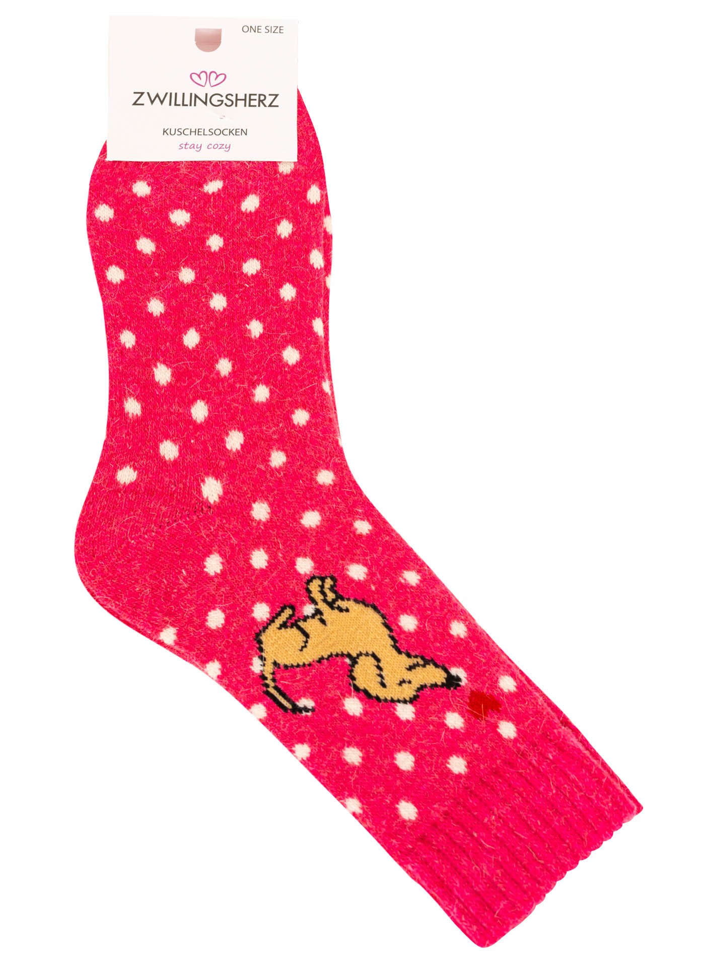 Socken "Dog Love", Dackel rot, ONE SIZE