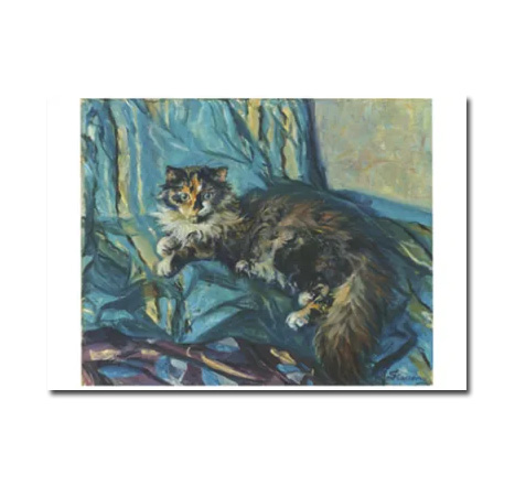 Postkarte Maria Slavona " Angorakatze, c. 1906/09" Kunst 
