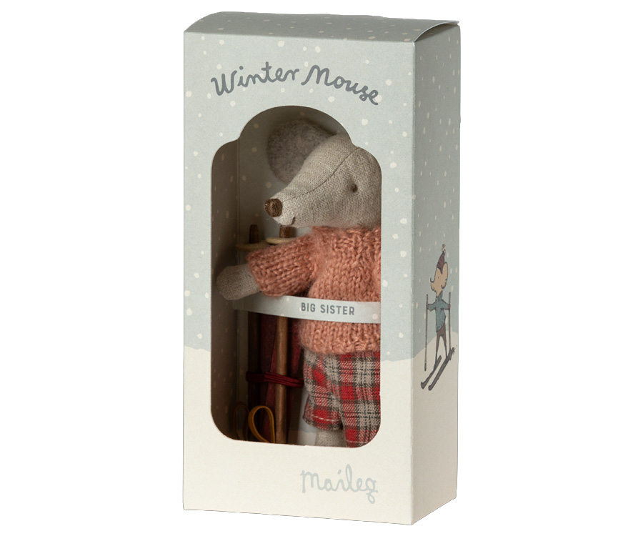 Maileg Wintermaus mit Ski, Big sister