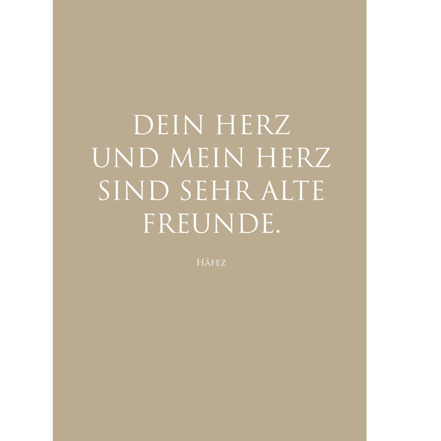 Kunstdruck "Dein Herz & Mein Herz" Hāfez von Wunderwort ... letzte Chance, wird nicht nachgedruckt! 