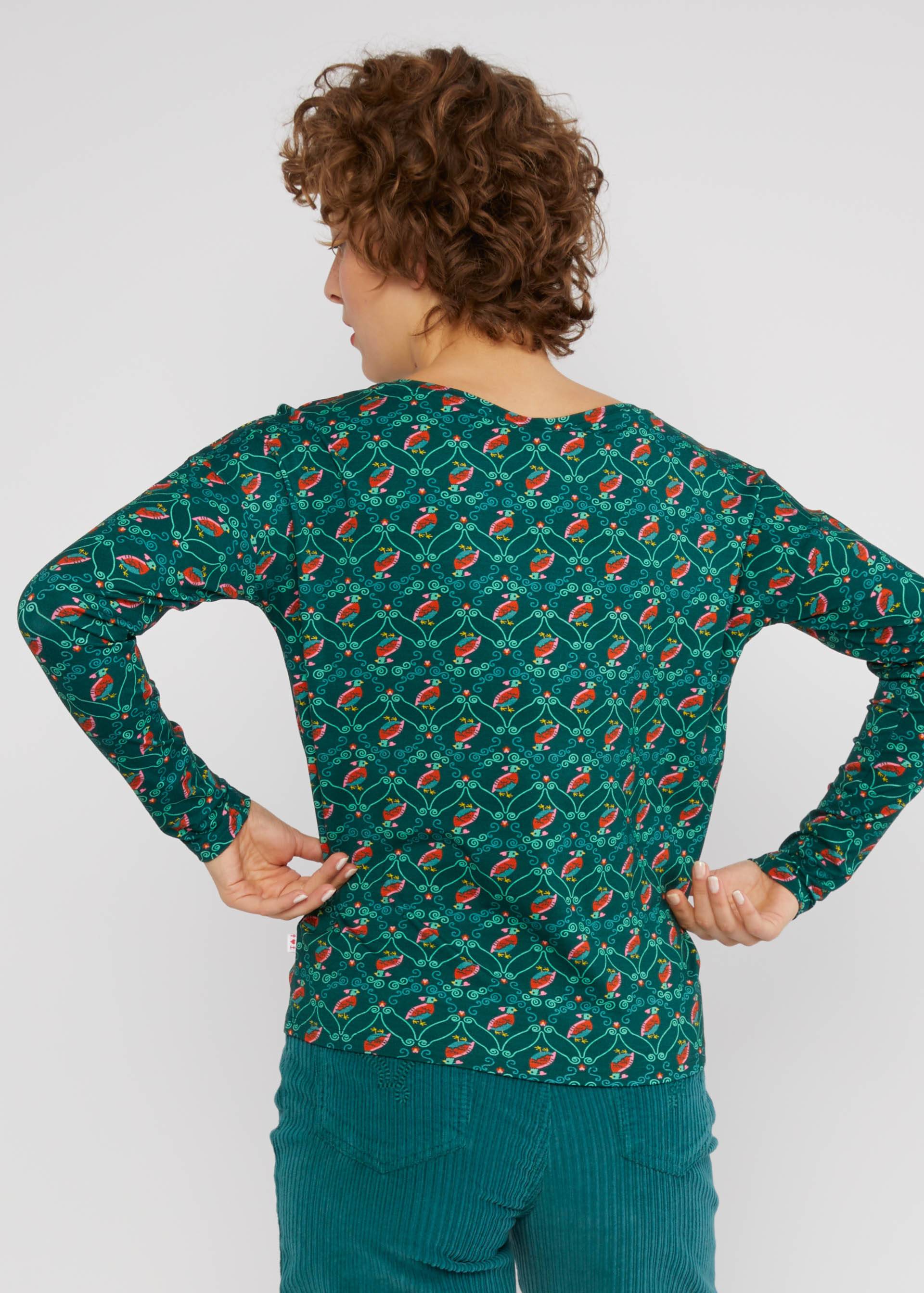 % Blutsgeschwister Longsleeve Carry me Home, Muster: california quail bed %