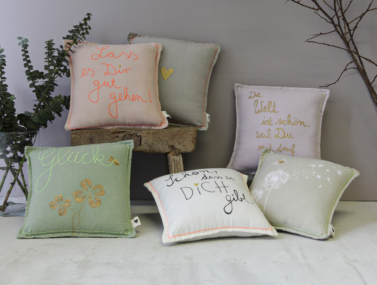 Good old friends Mini Kissen Schön, dass es Dich gibt, ca.  25 x 25 cm   
