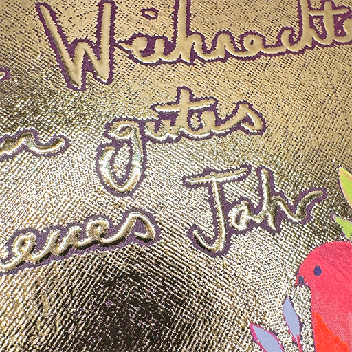 Doppelkarte Weihnachten "Frohe Weihnachten und ein gutes neues Jahr" Vögel