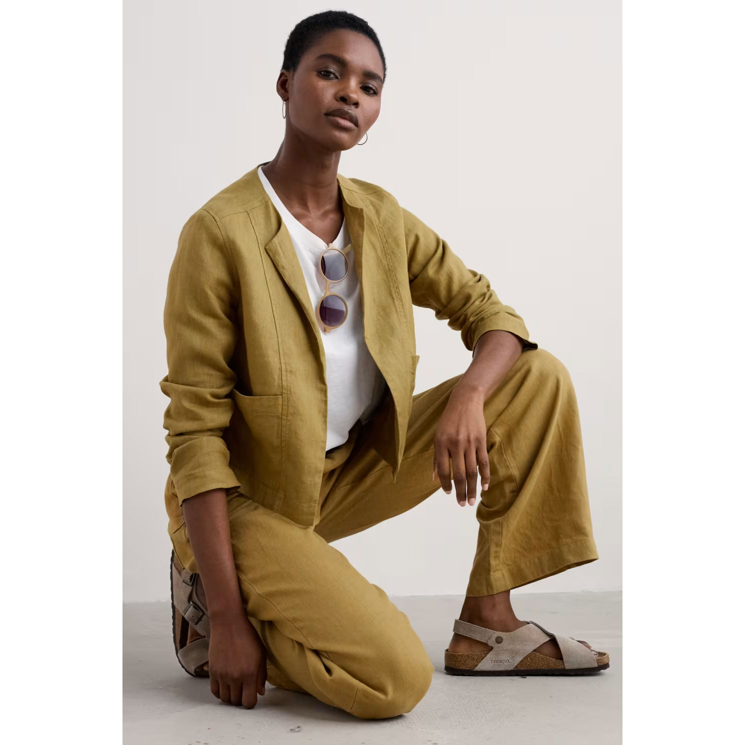 % SEASALT CORNWALL Leinenjacke Country Lane Linen Jacket, Farbe Pear