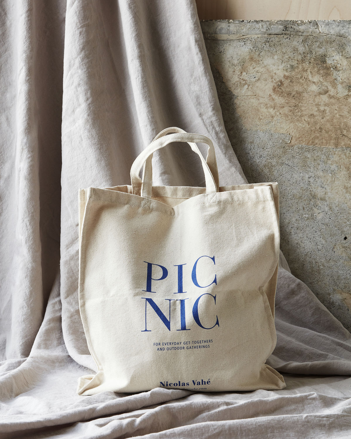 Tasche/Shopper, Picnic, Weiß von Nicolas Vahé, ca. 9,5 x 38 x 41 cm