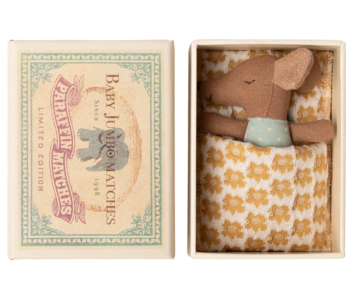 Maileg Schläfrige Babymaus in Matchbox - Blau