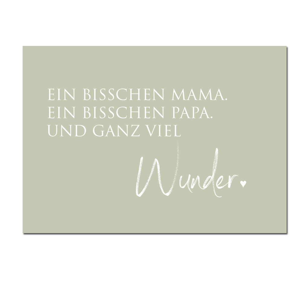 Wunderwort Postkarte BABY "Ganz viel Wunder"