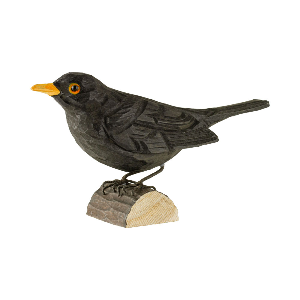 Amsel Lindenholz handgeschnitzt