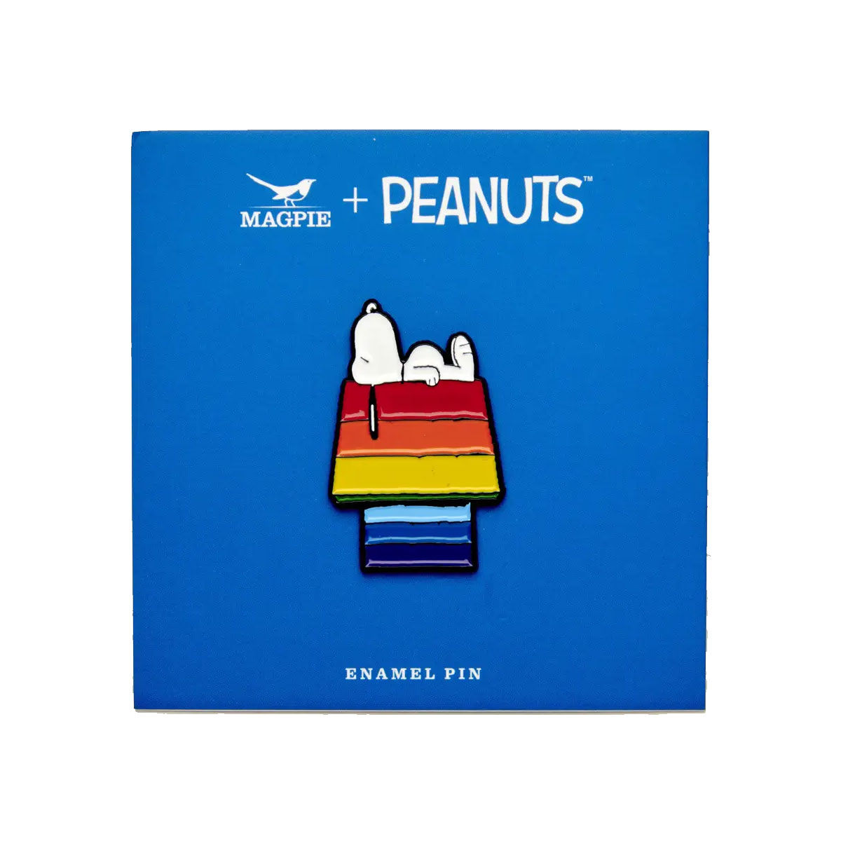 The Peanuts PIN "Good Vibes" SNOOPY auf Regenbogenhaus von The Peanuts
