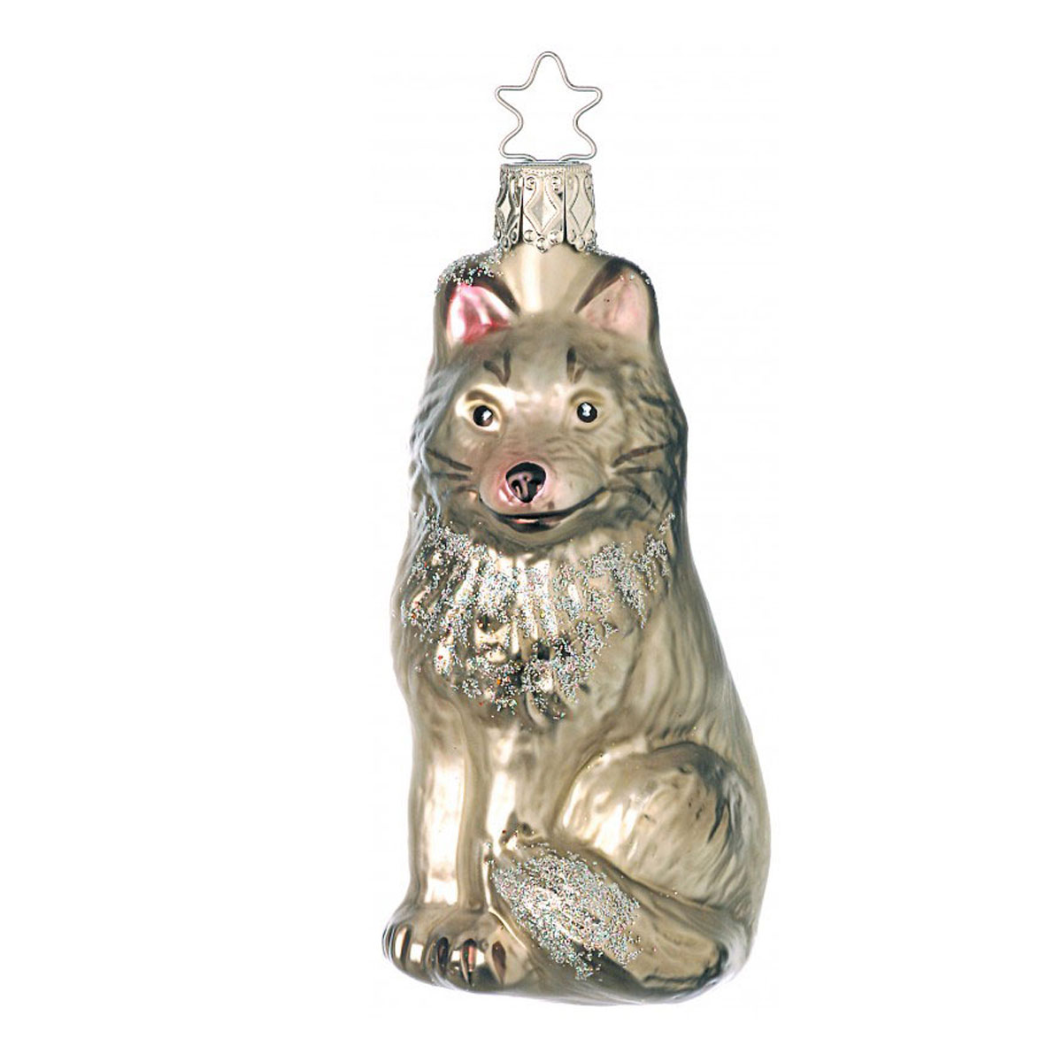 Inge Glas Christbaumkugel Wolf, ca. 10.5 cm