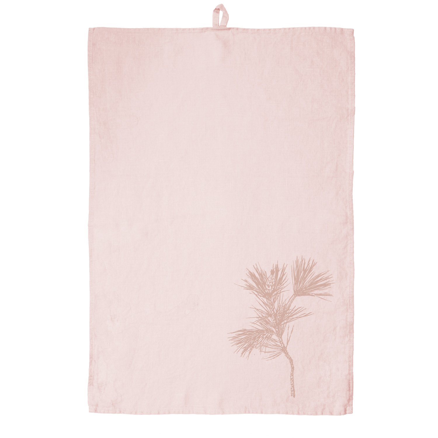 Frohstoff Geschirrtuch Leinen Rosa Zweig, roségold