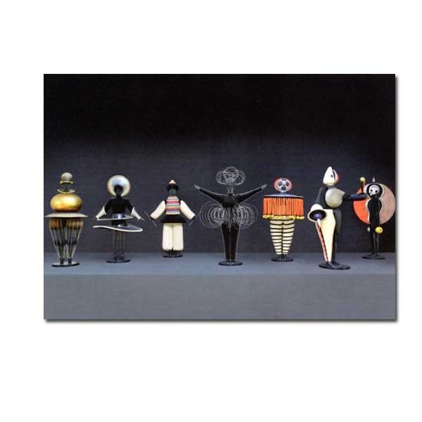 Postkarte  " Das triadische Ballett" von Oskar Schlemmer,  Kunst 