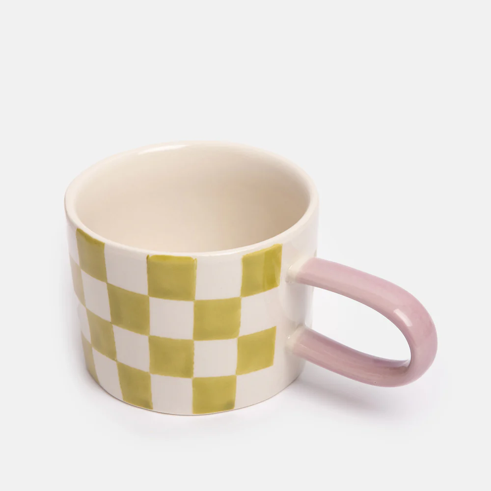 Caroline Gardner Tasse  Green Check/Karo, Becher   