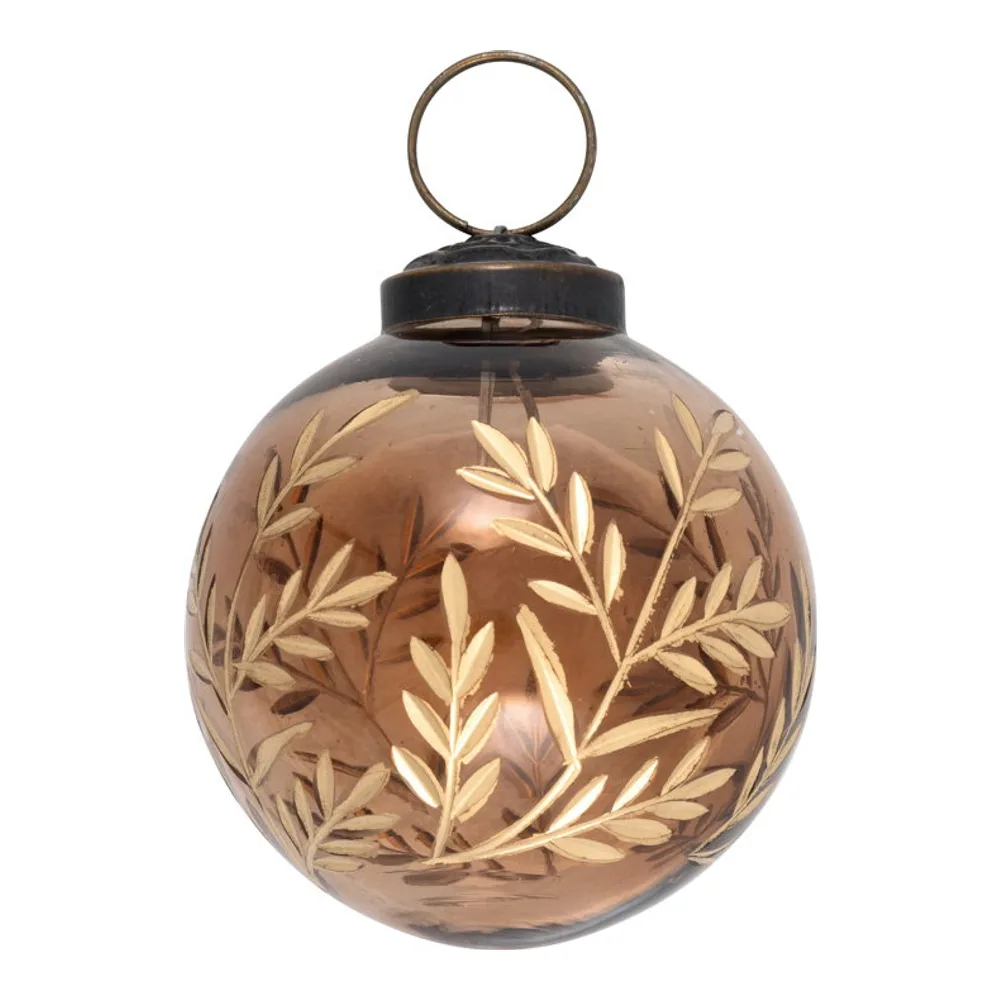 GreenGate - Glaskugel Ast goldbraun klein, D. ca. 8 cm, Ball glass Branch gold brown small