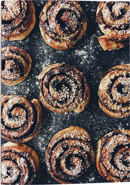 Sköna Ting Notizheft, 12x17 cm, Zimtschnecken, PAPERLY Notebooks - 12x17 cm / Cinnamon rolls