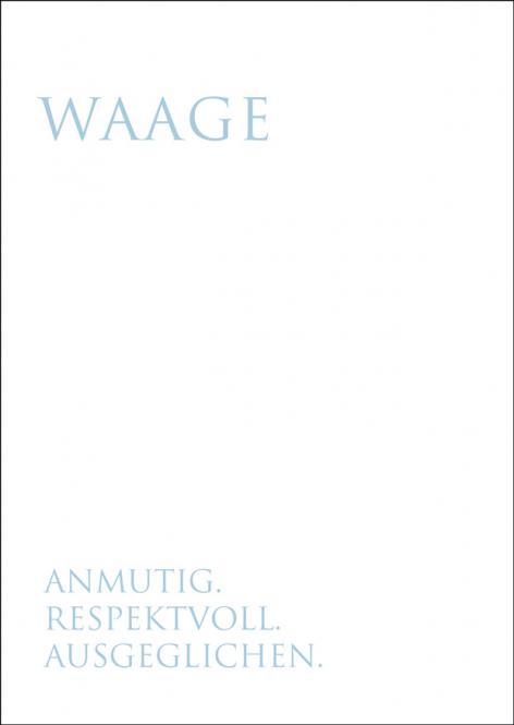 Wunderwort Sternen Postkarte "Waage"... letzte Chance, wird nicht nachgedruckt!